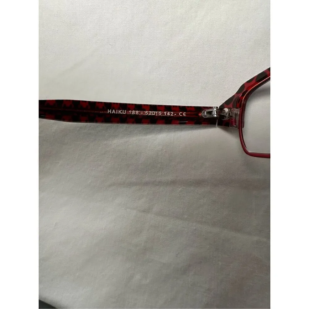 Jean LaFont Paris Haiku red reading glasses prescription 188 52 15 142. #44-1364